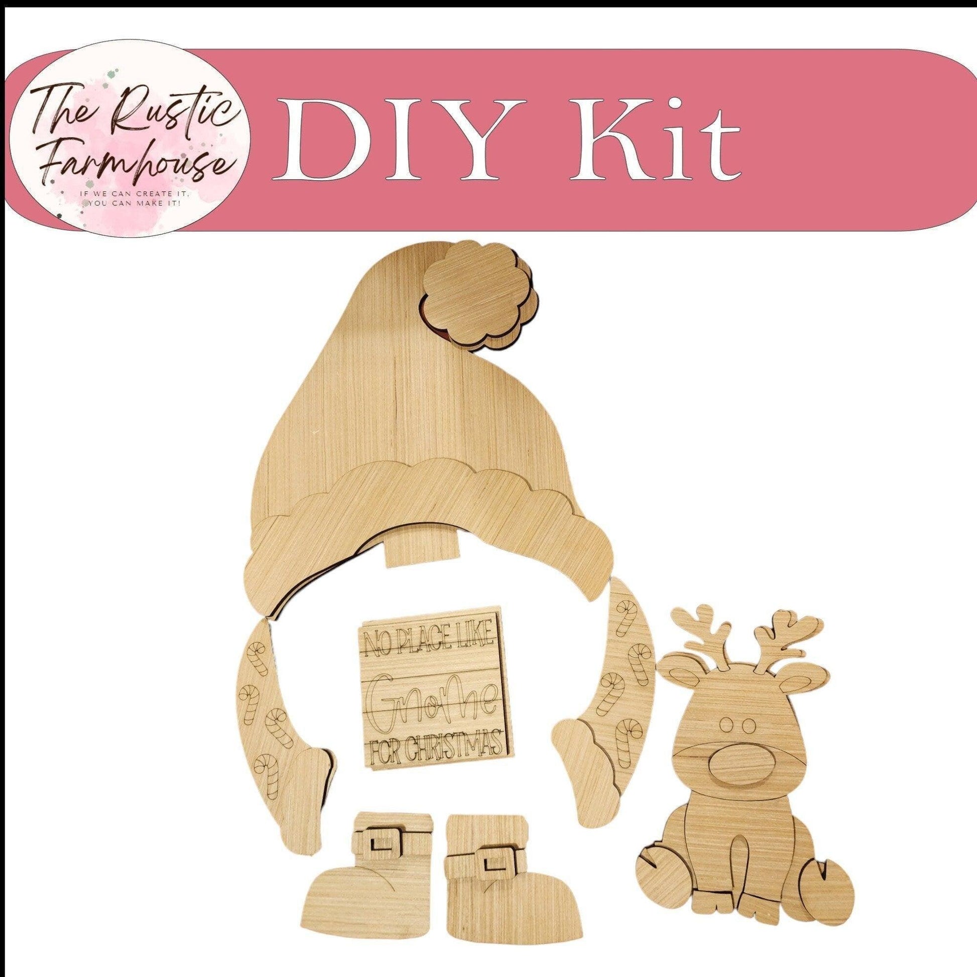 DIY Standing Interchangeable Christmas Santa and Reindeer Gnome Kit for our Boy or Girl Interchangeable Gnomes - RusticFarmhouseDecor