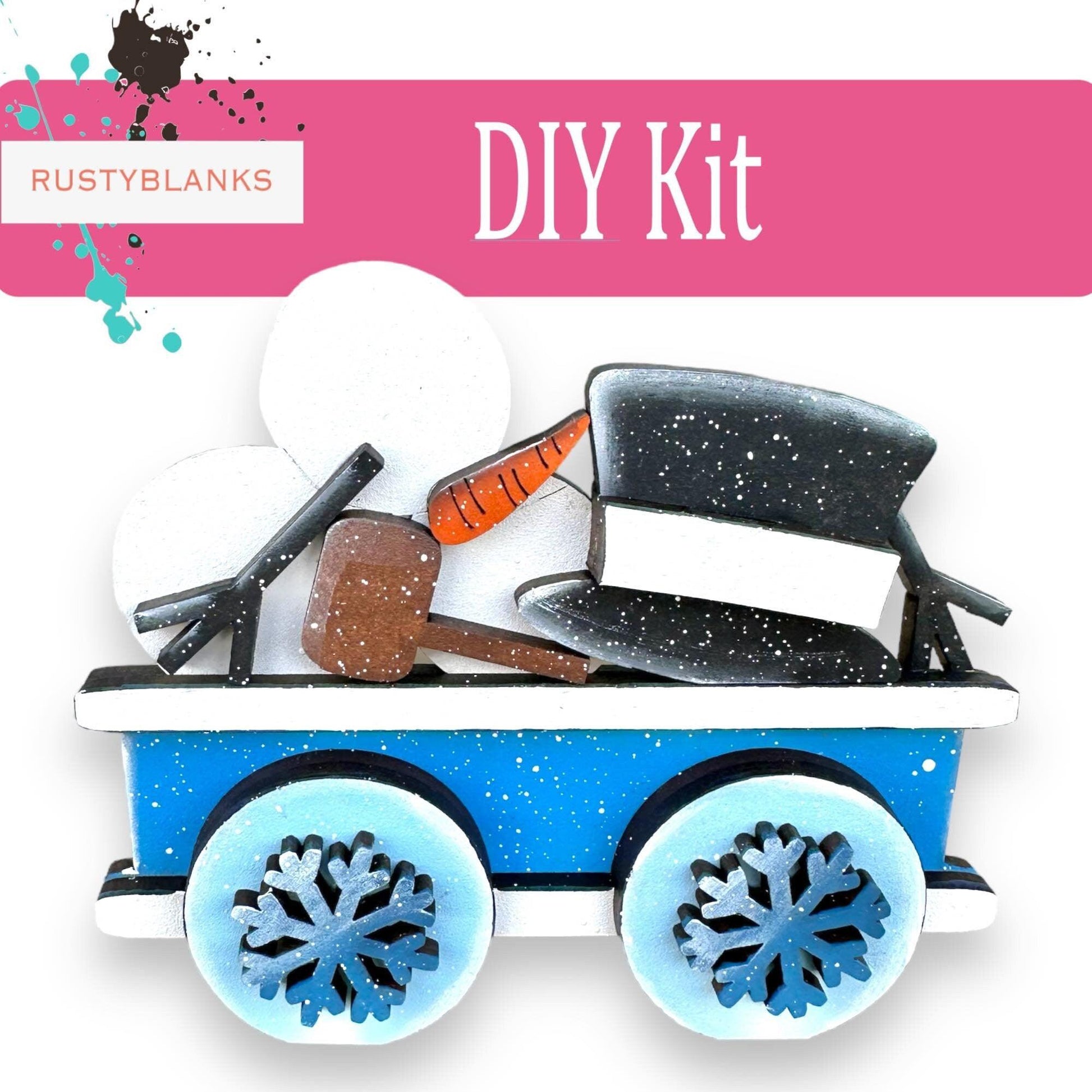 DIY Winter Standing Train Set, Shelf Sitters - RusticFarmhouseDecor