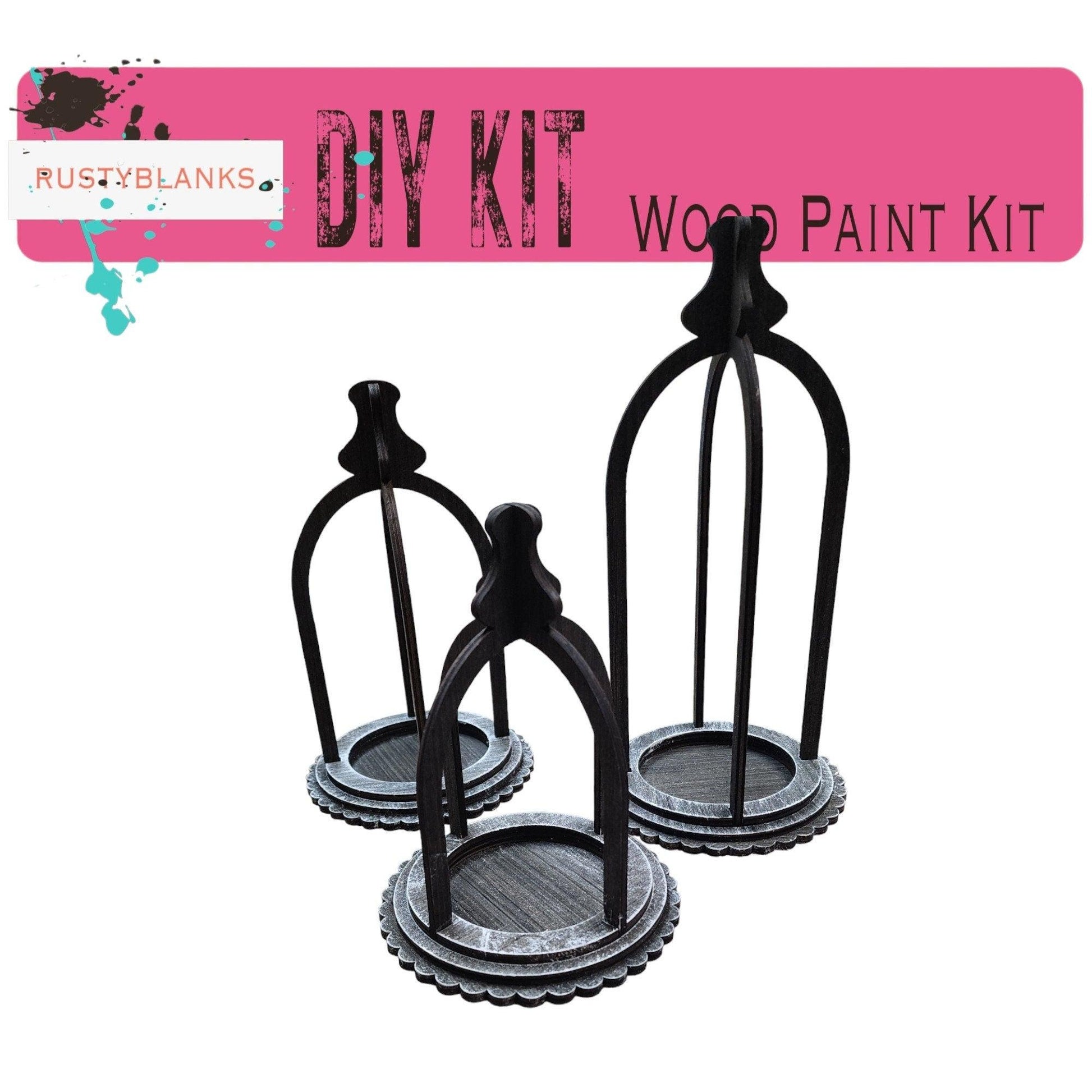 DIY Wood Cloche Candle Holder Kit - RusticFarmhouseDecor