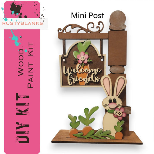 Easter Bunny Add On Inserts for our Mini Interchangeable Post, Welcome Friends Sign - RusticFarmhouseDecor