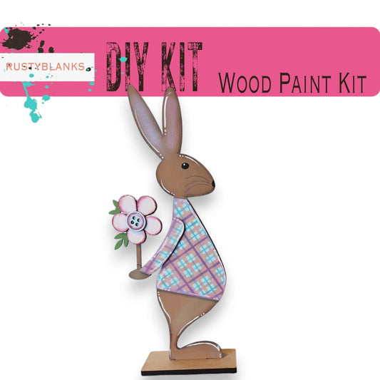Easter Bunny Couple DIY Shelf Sitter Craft - Great Gift for Mom - RusticFarmhouseDecor