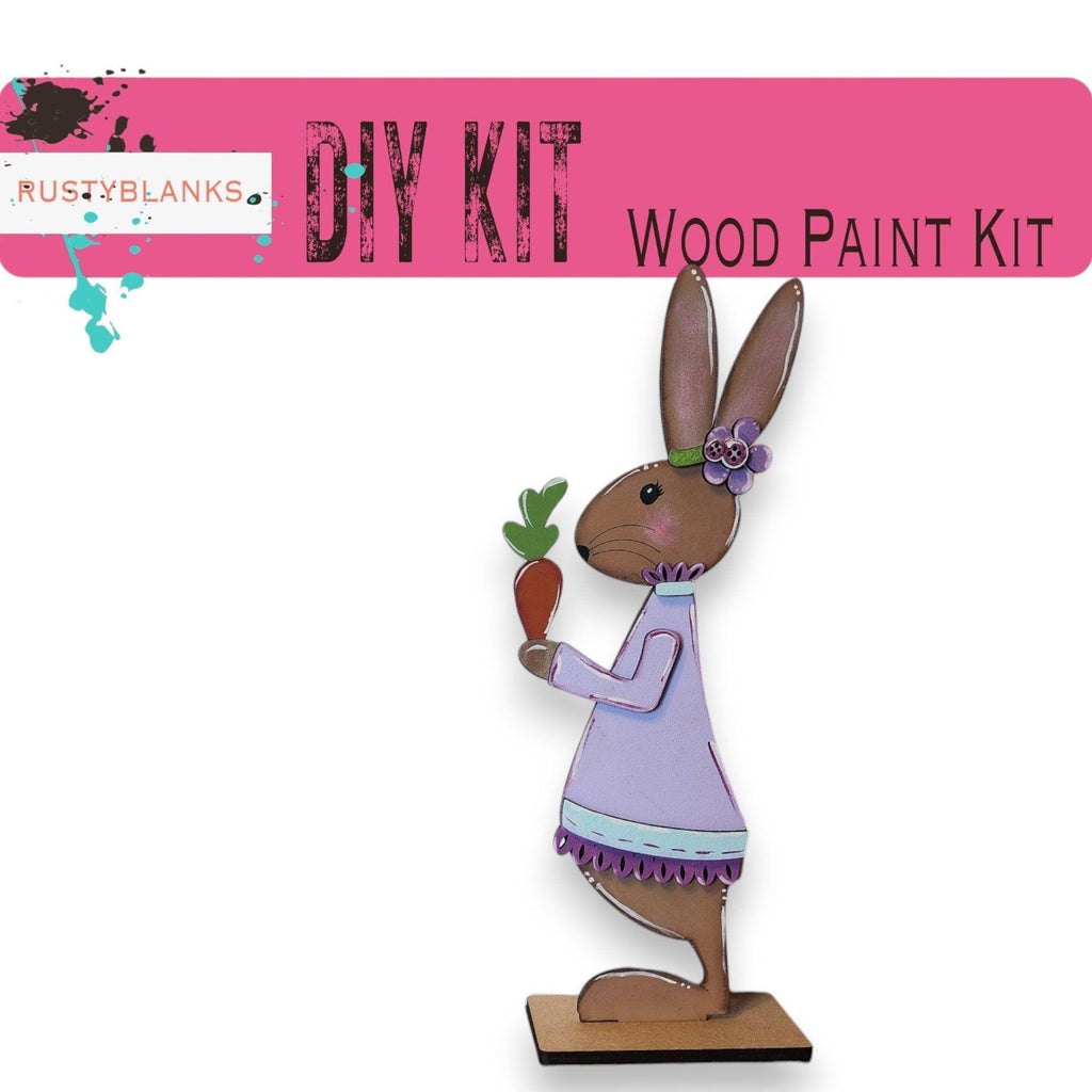 Easter Bunny Couple DIY Shelf Sitter Craft - Great Gift for Mom - RusticFarmhouseDecor