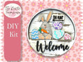 Easter Bunny Egg Insert for Welcome sign, DIY Door decor, 11 inch Door hanger, DIY Interchangeable door hanger insert, Welcome Door Hanger - RusticFarmhouseDecor