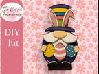 Easter Bunny Gnome Shelf Sitter, DIY Easter Gnome kit, Easter Tiered Tray Decor - RusticFarmhouseDecor