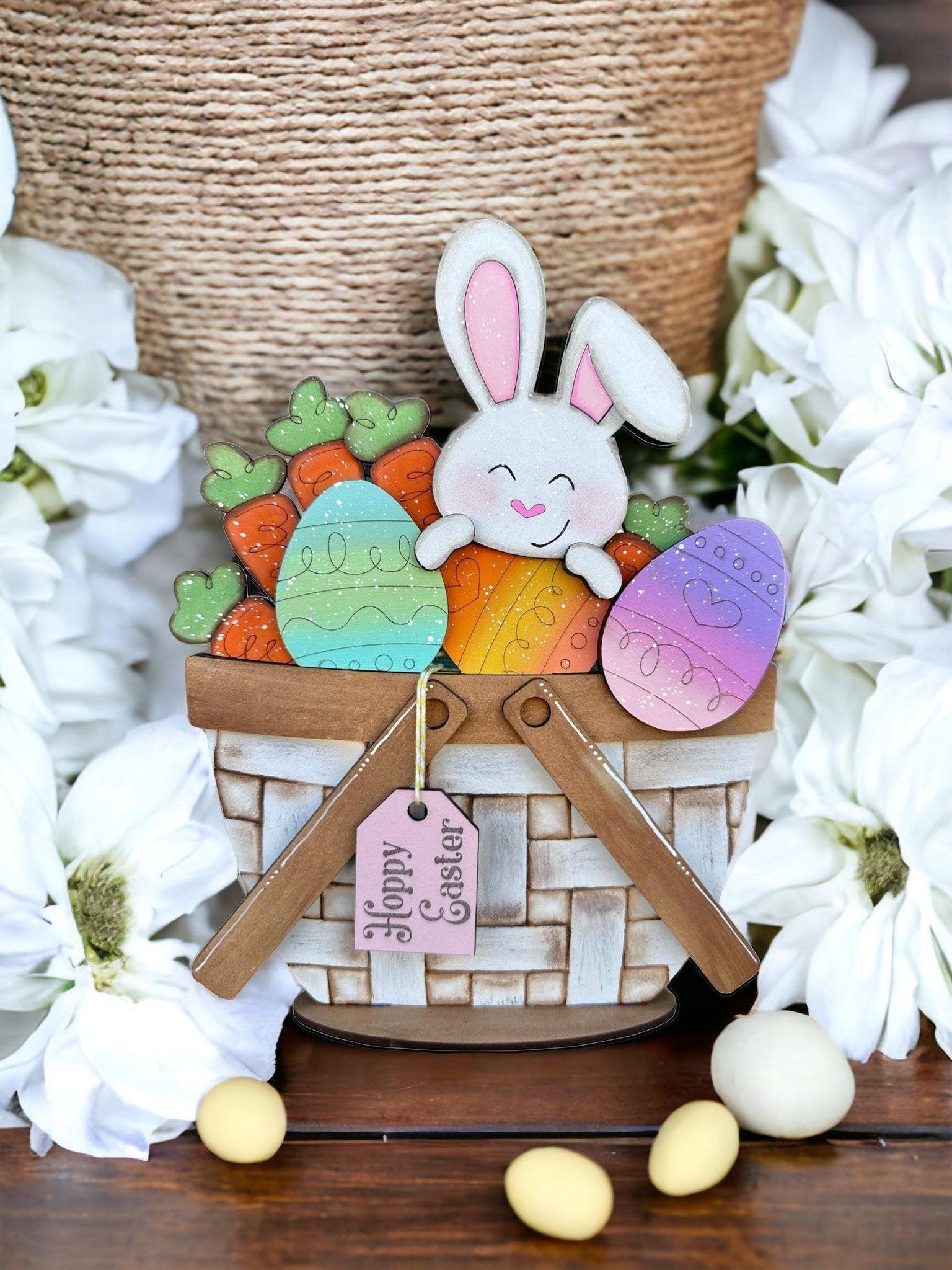 Easter Bunny Insert for the Interchangeable Flower Basket - RusticFarmhouseDecor