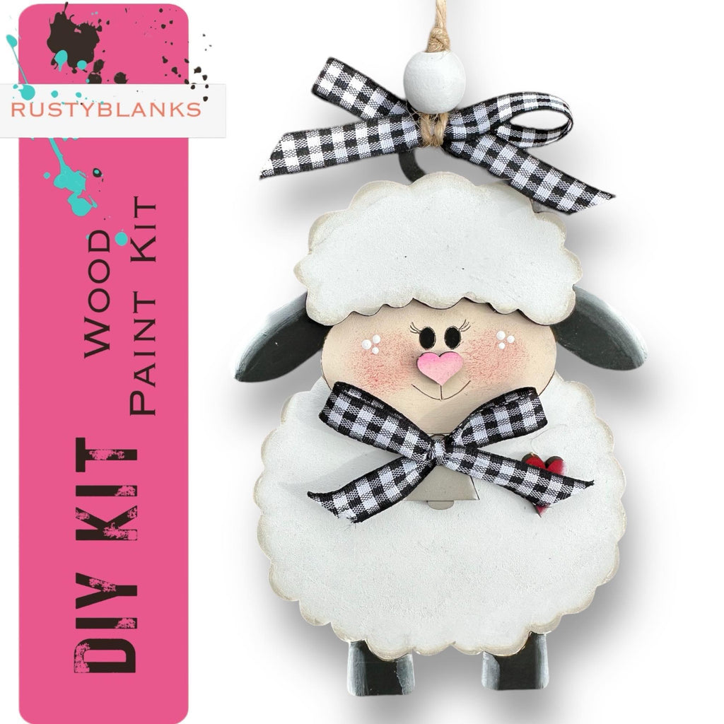 Easter Bunny Ornament and Gift Tag Bundle - RusticFarmhouseDecor