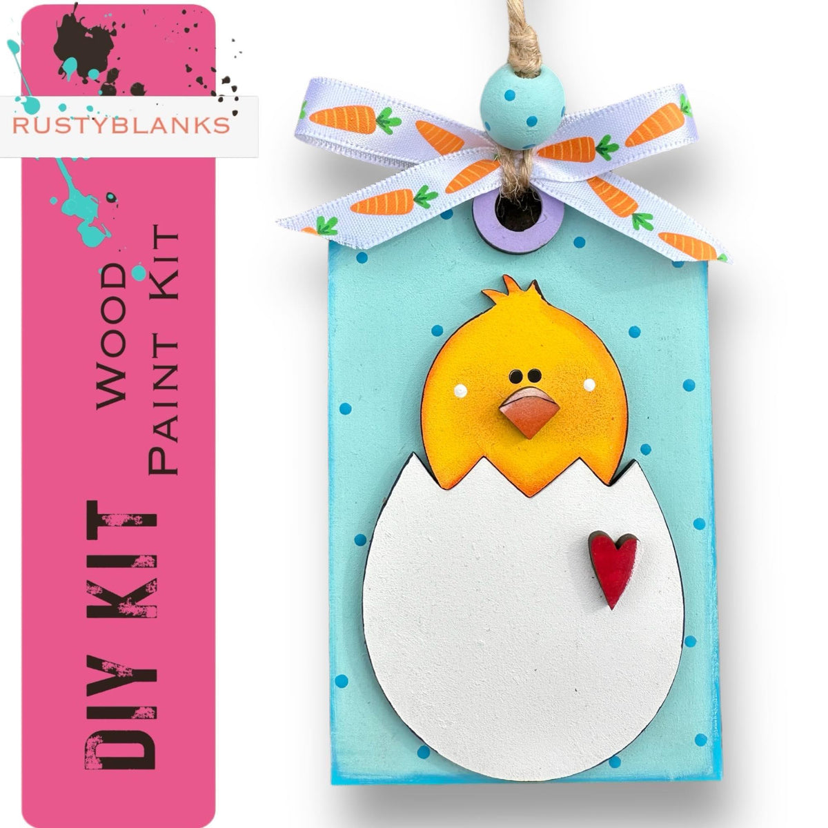 Easter Bunny Ornament and Gift Tag Bundle - RusticFarmhouseDecor