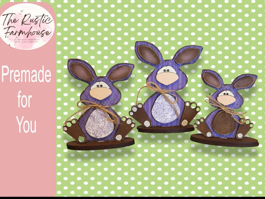 Easter Bunny, Wood Easter Bunnies, Farmhouse Set of 3 Bunnies, Easter Decor, Easter Bunnies, Farmhouse Easter Bunnies, Wood Bunny - RusticFarmhouseDecor