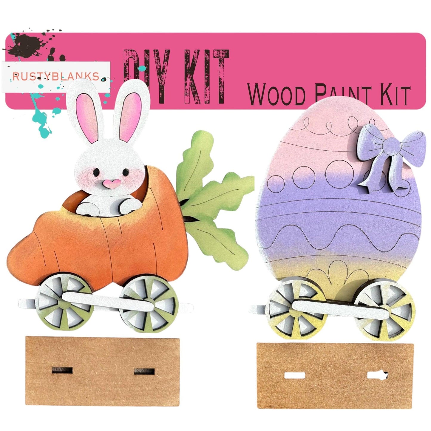 Easter Standing Train - DIY Wood Blank Paint Kit - RusticFarmhouseDecor