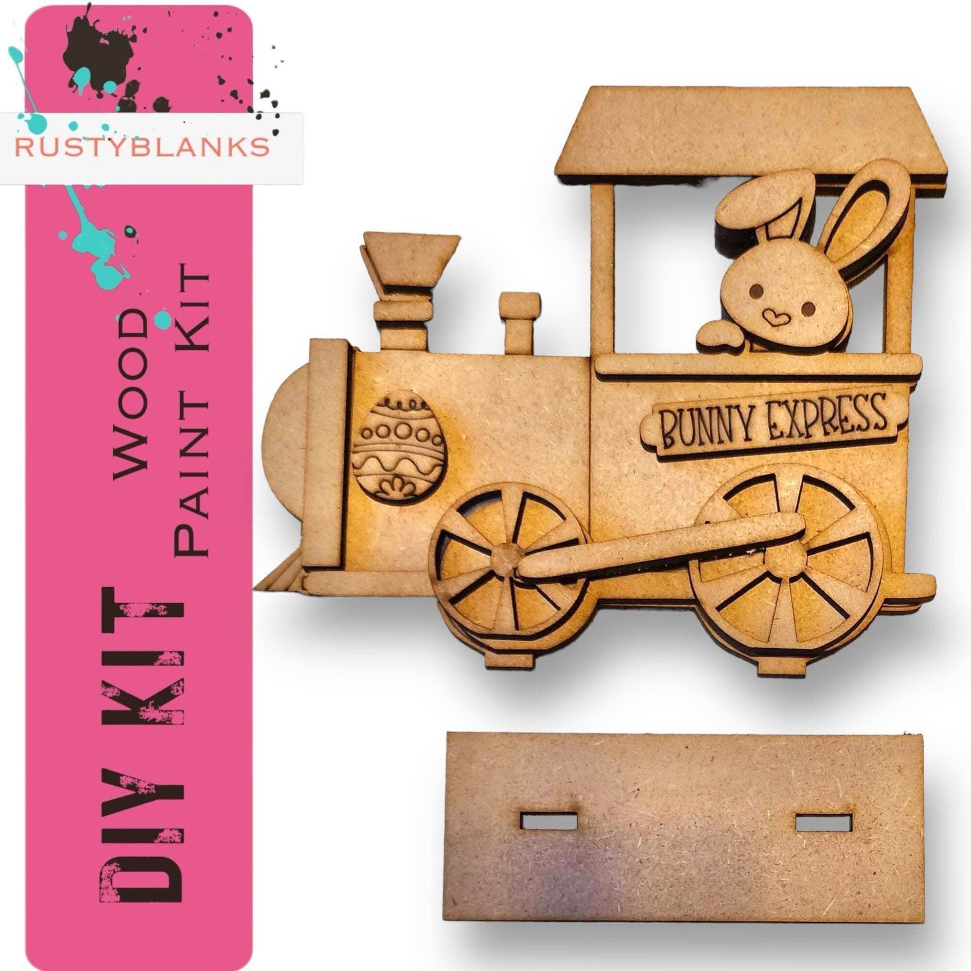 Easter Standing Train - DIY Wood Blank Paint Kit - RusticFarmhouseDecor