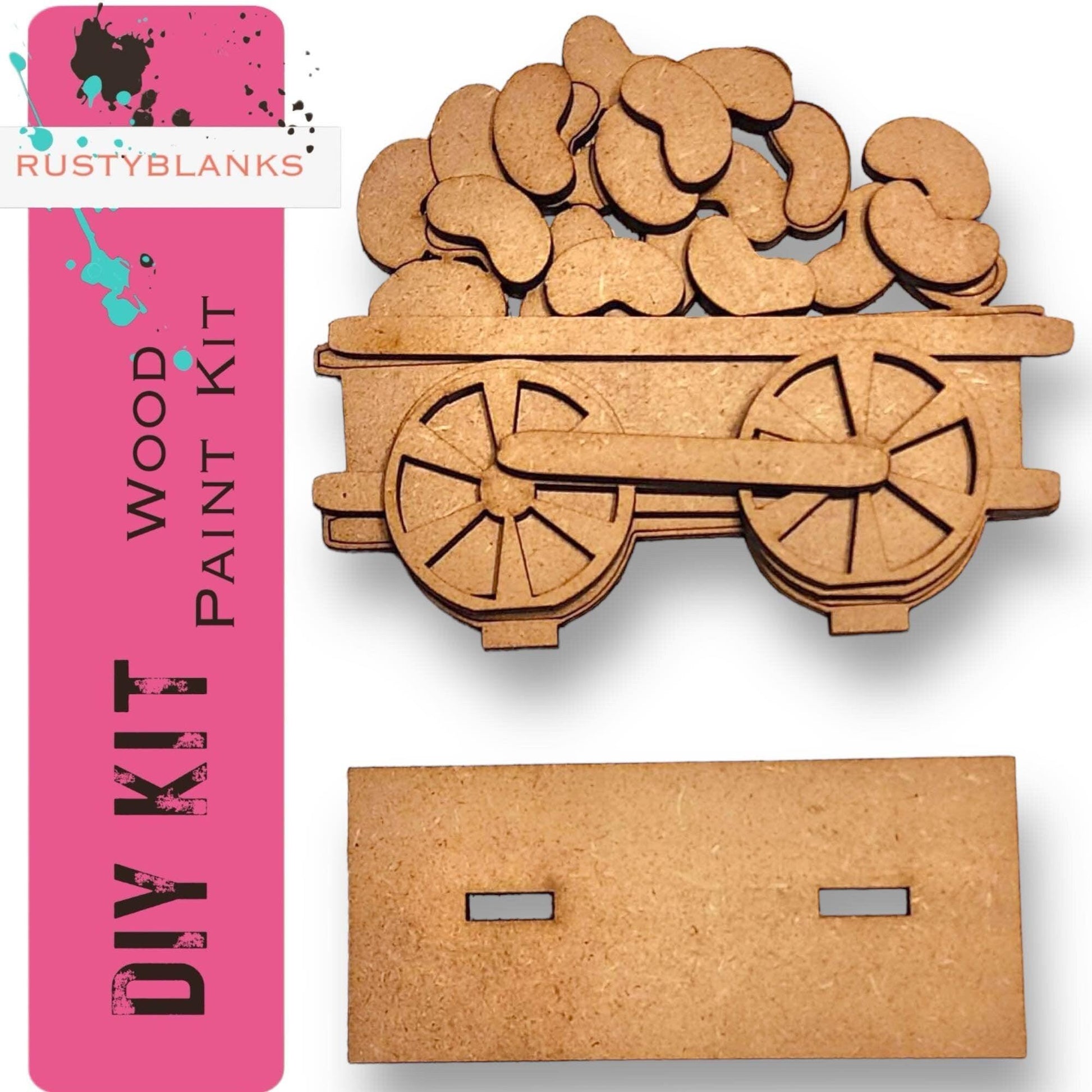 Easter Standing Train - DIY Wood Blank Paint Kit - RusticFarmhouseDecor