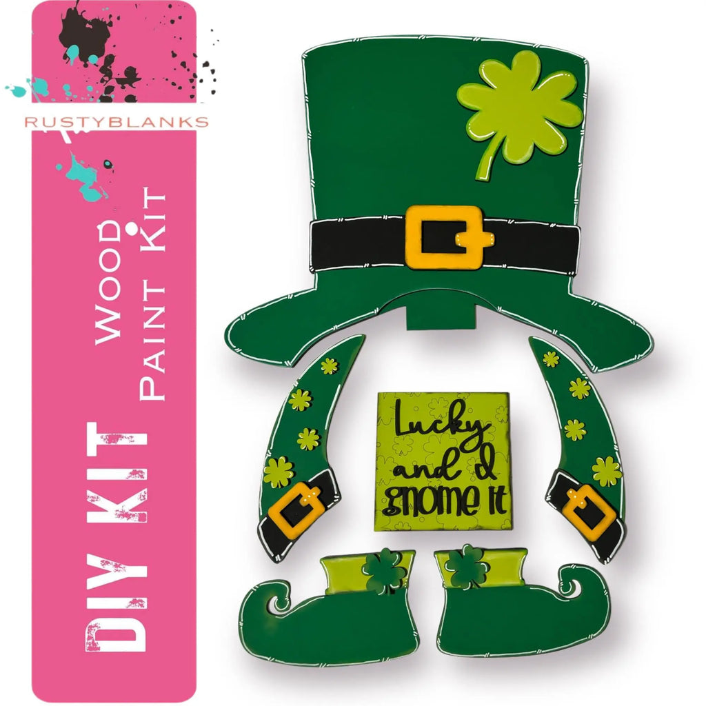 Standing Gnome St Patricks Add On - RusticFarmhouseDecor