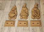 Fall Gnome Shelf Sitter, DIY Gnome kit, Tiered Tray Decor - RusticFarmhouseDecor