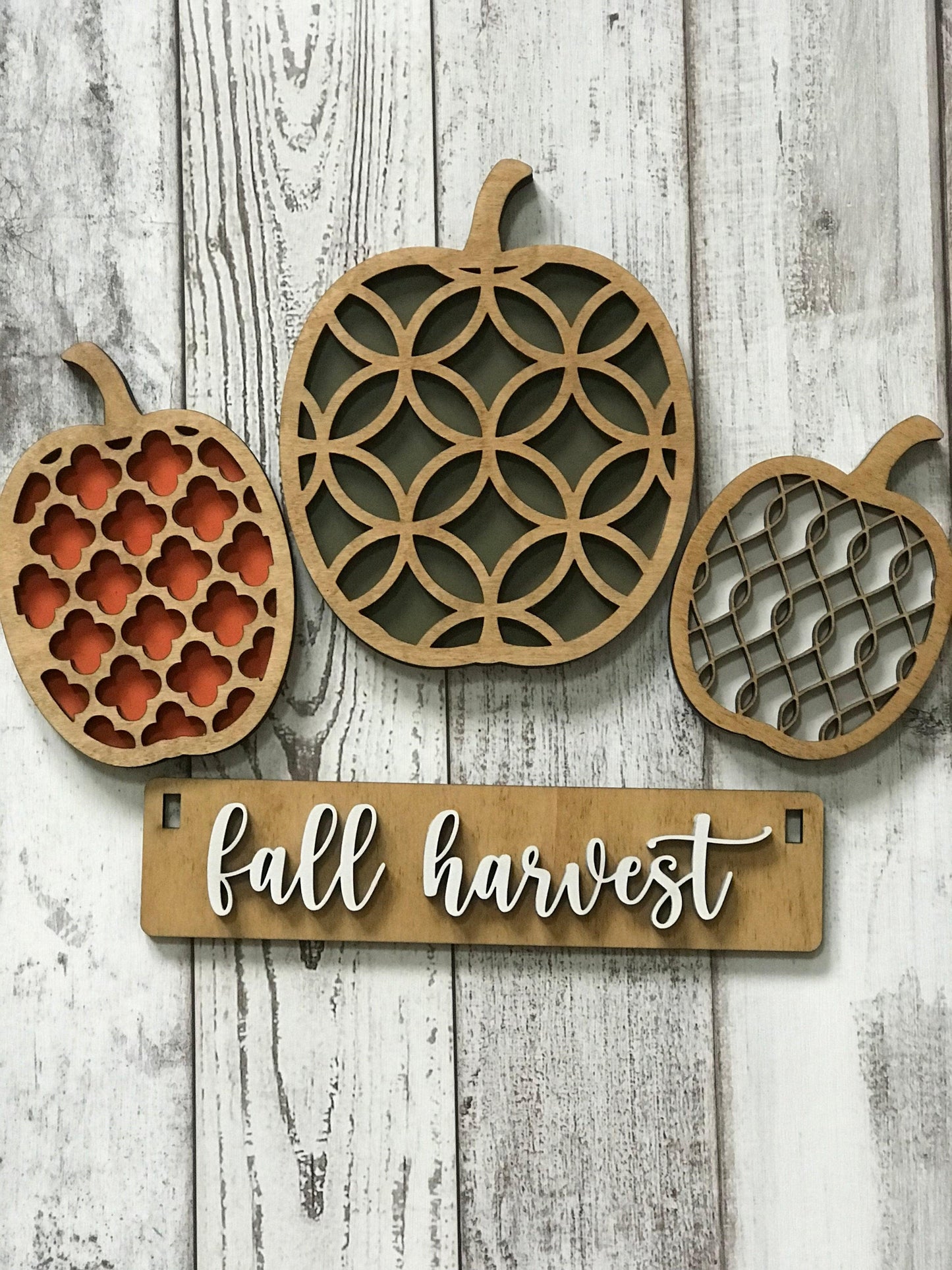 Fall Harvest Wagon/Raised Shelf Insert Set - RusticFarmhouseDecor