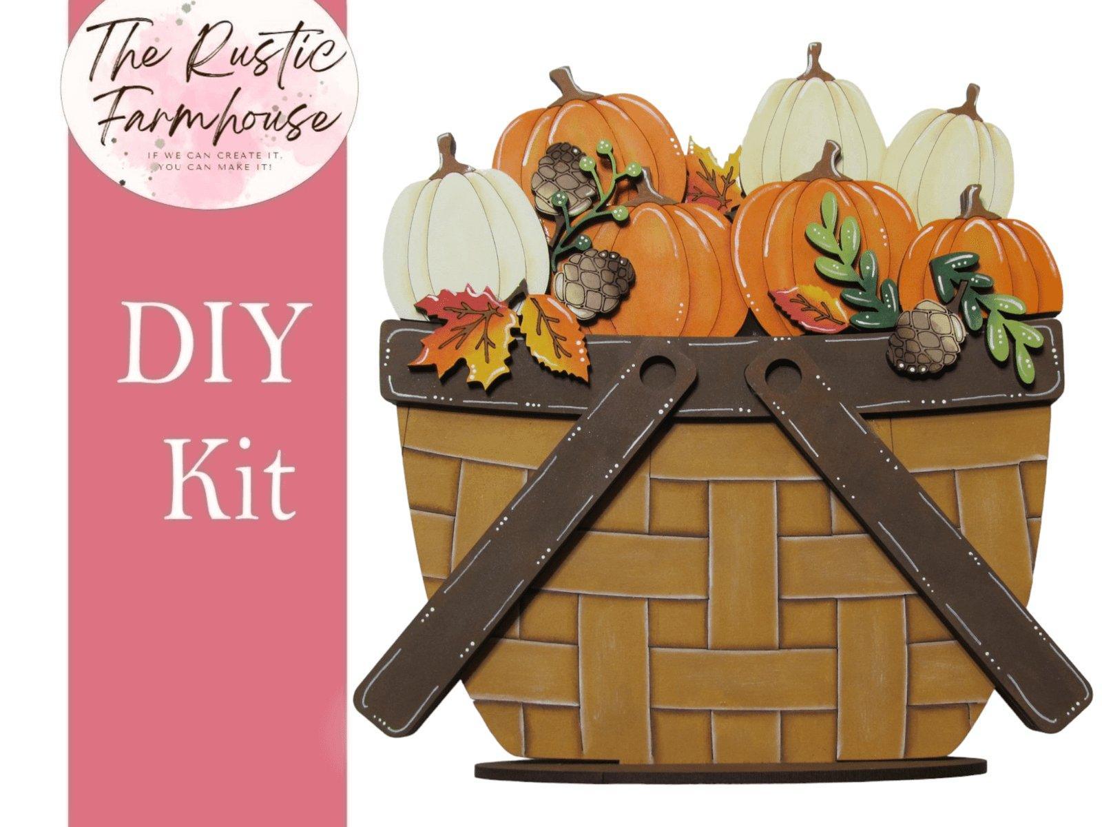 Fall Pumpkins Insert for the Interchangeable Flower Basket - RusticFarmhouseDecor