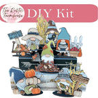 Fall Standing Gnomes Shelf Sitter, DIY Gnome kit, Tiered Tray Decor - RusticFarmhouseDecor
