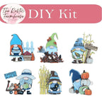 Fall Standing Gnomes Shelf Sitter, DIY Gnome kit, Tiered Tray Decor - RusticFarmhouseDecor