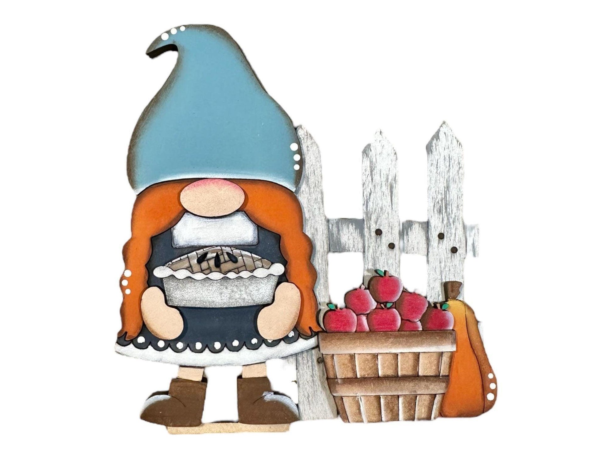 Fall Standing Gnomes Shelf Sitter, DIY Gnome kit, Tiered Tray Decor - RusticFarmhouseDecor