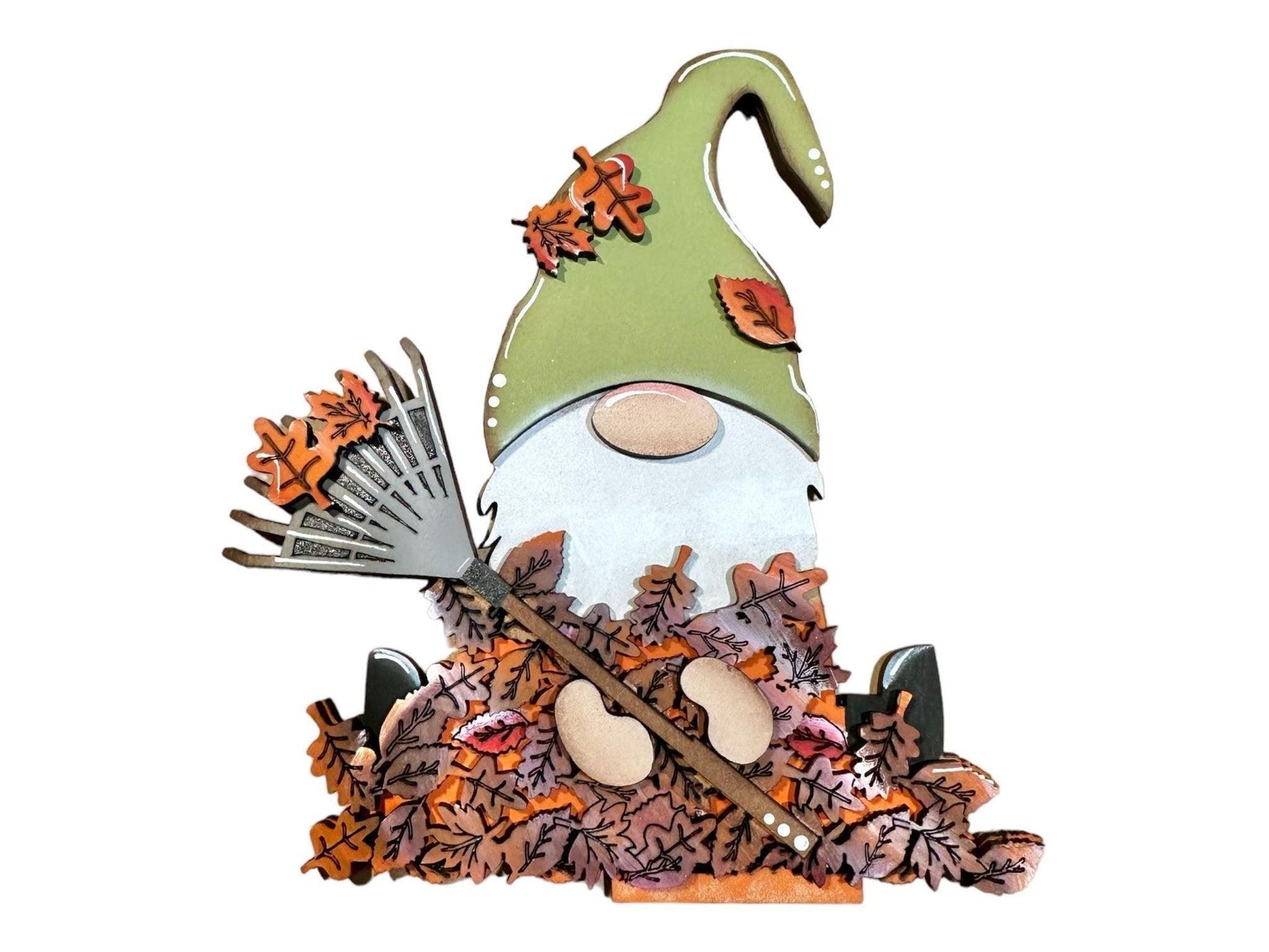 Fall Standing Gnomes Shelf Sitter, DIY Gnome kit, Tiered Tray Decor - RusticFarmhouseDecor