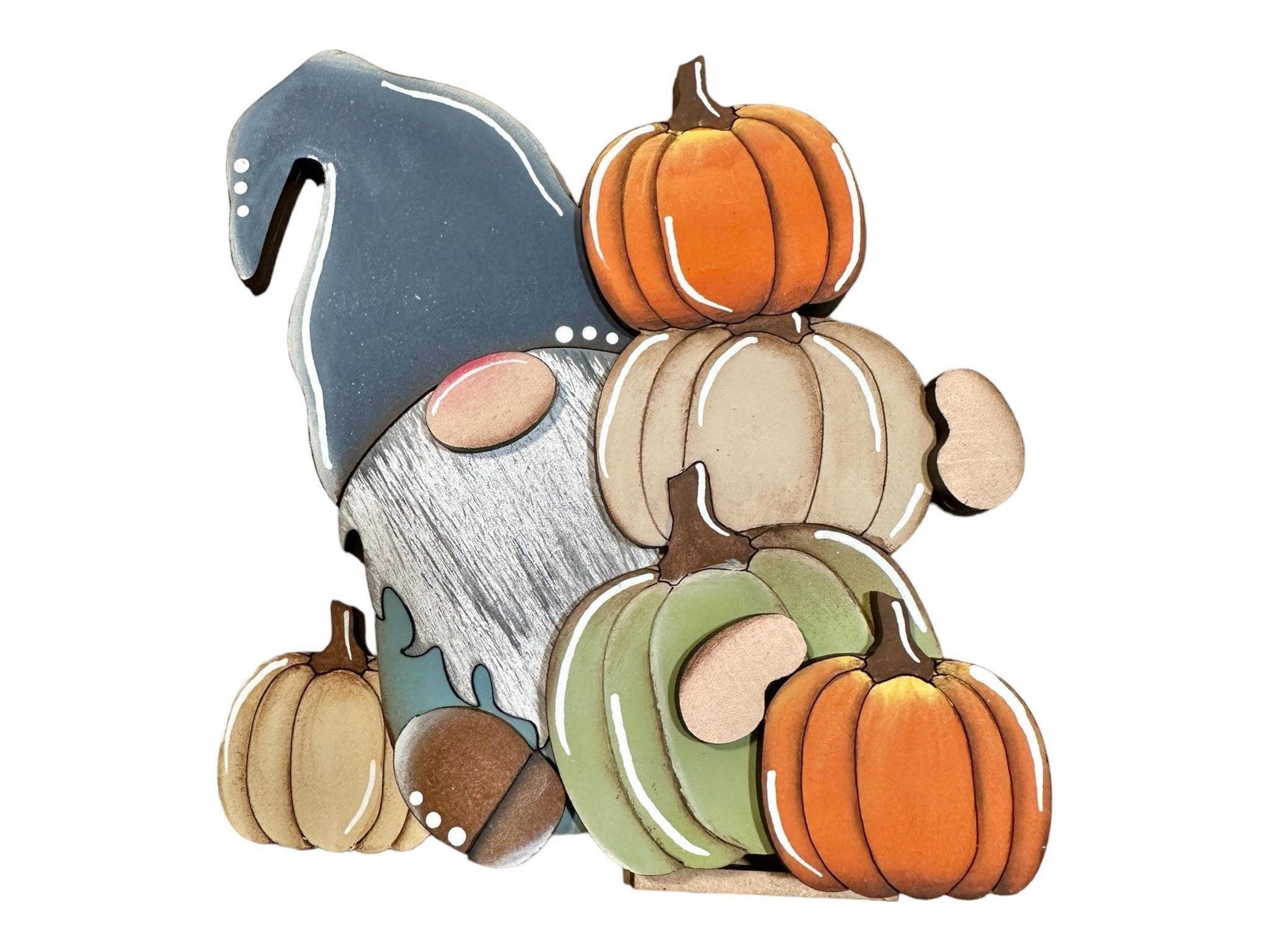 Fall Standing Gnomes Shelf Sitter, DIY Gnome kit, Tiered Tray Decor - RusticFarmhouseDecor