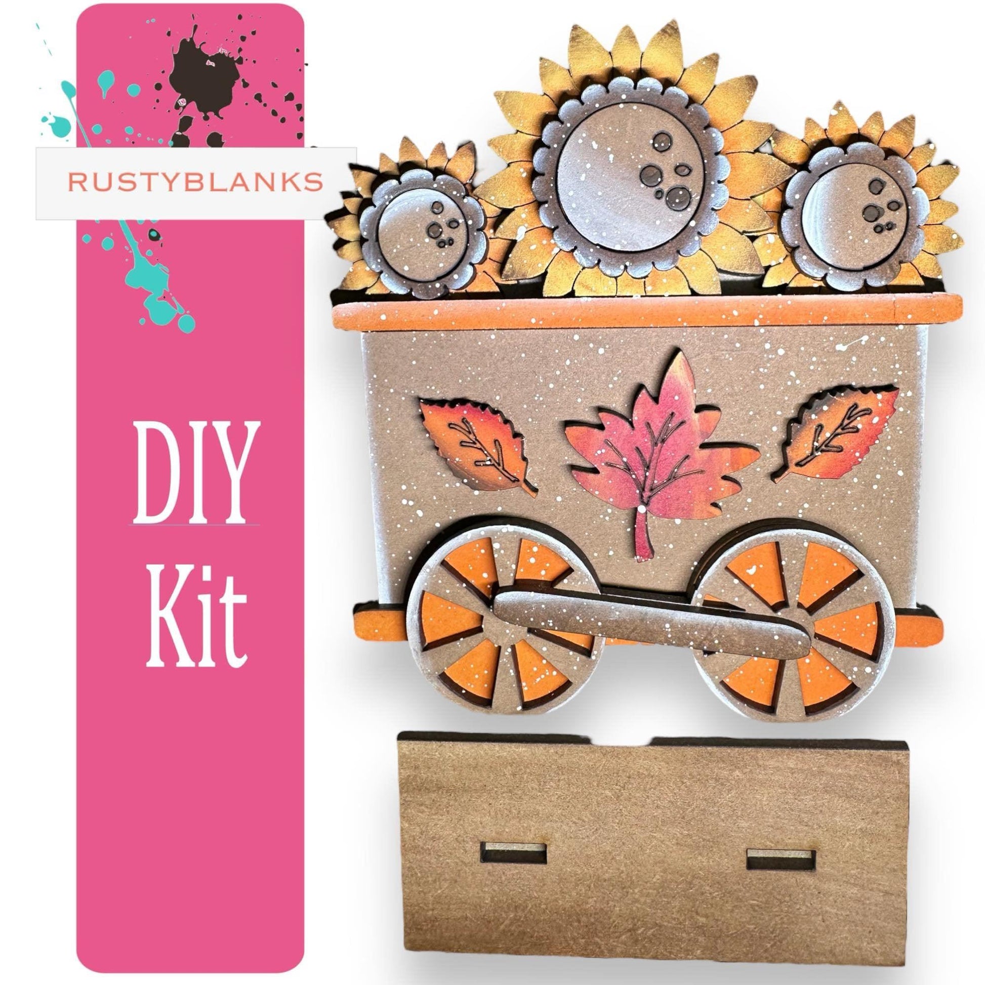 Fall Train DIY Wood Blank Paint - RusticFarmhouseDecor