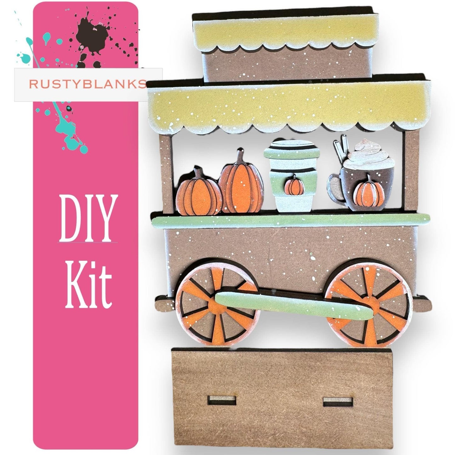 Fall Train DIY Wood Blank Paint - RusticFarmhouseDecor