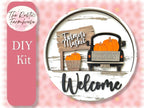Farm Truck Inserts for Welcome sign, DIY Door decor, 11 inch Door hanger, DIY Interchangeable door hanger insert, Welcome Insert Door Hanger - RusticFarmhouseDecor