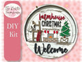 Farmhouse Christmas Insert for Welcome sign, 11 inch Door hanger, DIY Interchangeable door hanger insert , Welcome Door Hanger - RusticFarmhouseDecor