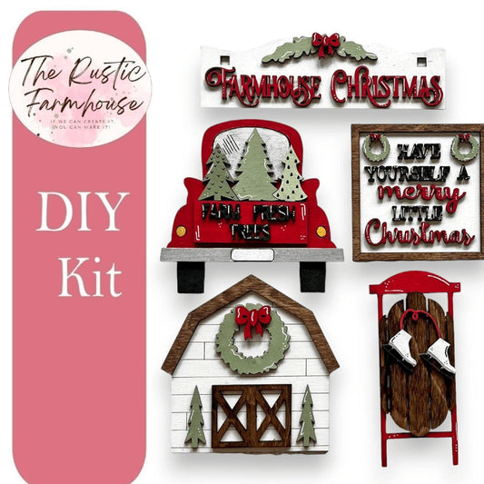 Farmhouse Christmas Interchangeable Inserts for our Window or House DIY Kit - RusticFarmhouseDecor