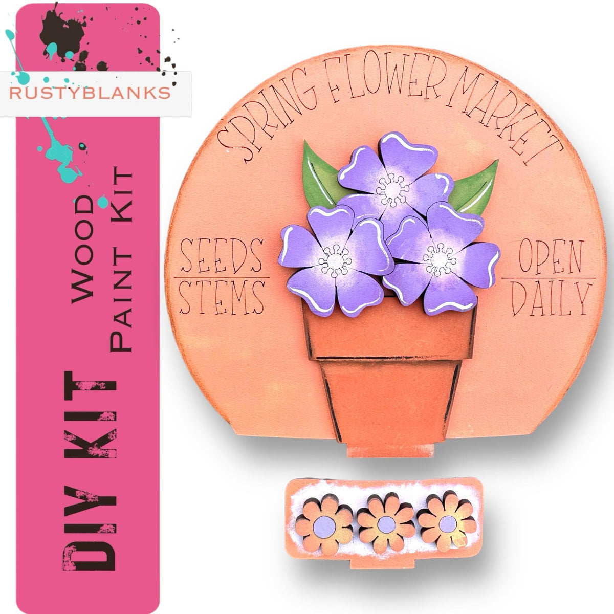 Flower Market Insert for Snow Globe DIY Interchangeable Decor, Gift for Her - RusticFarmhouseDecor
