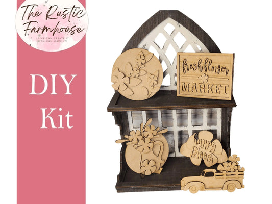 Fresh Flowers Market Tiered Tray Decor - RusticFarmhouseDecor