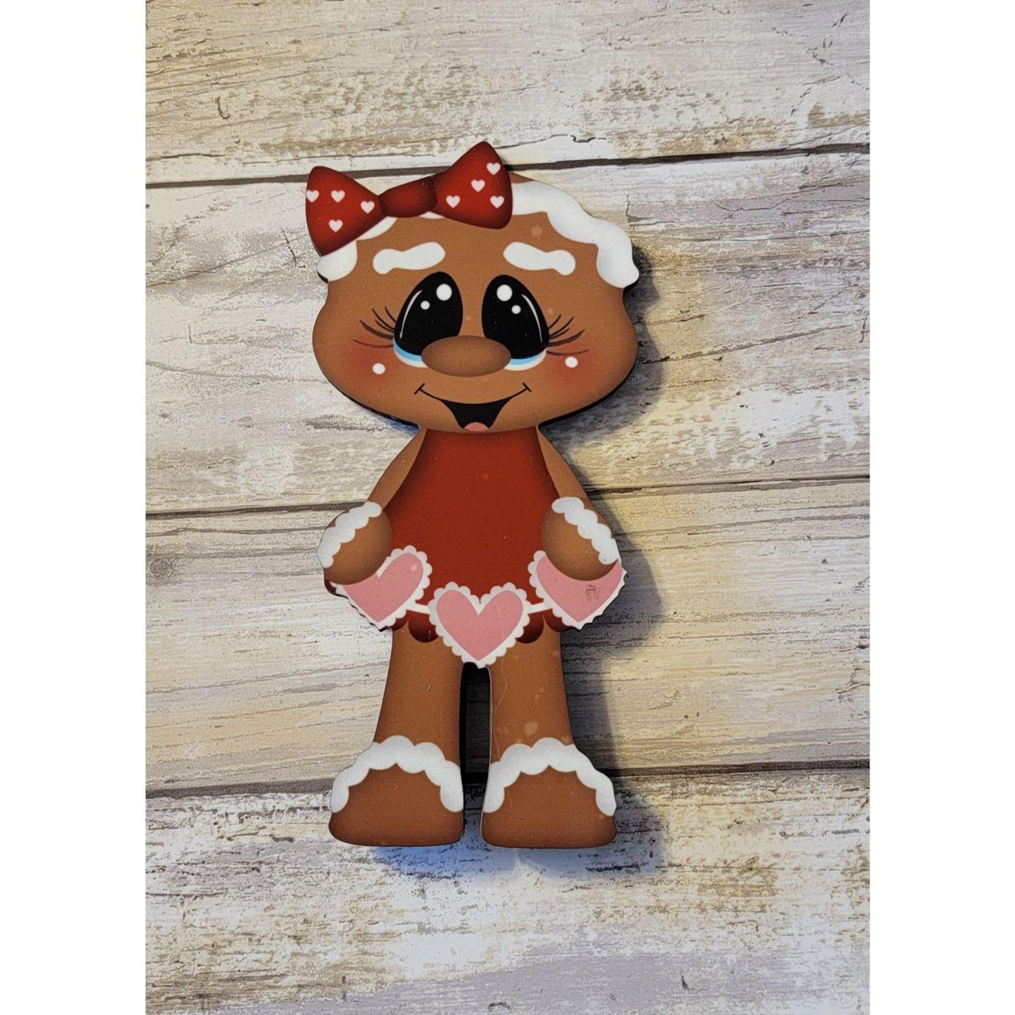 Gingerbread - Girl with Red Bow - RusticFarmhouseDecor