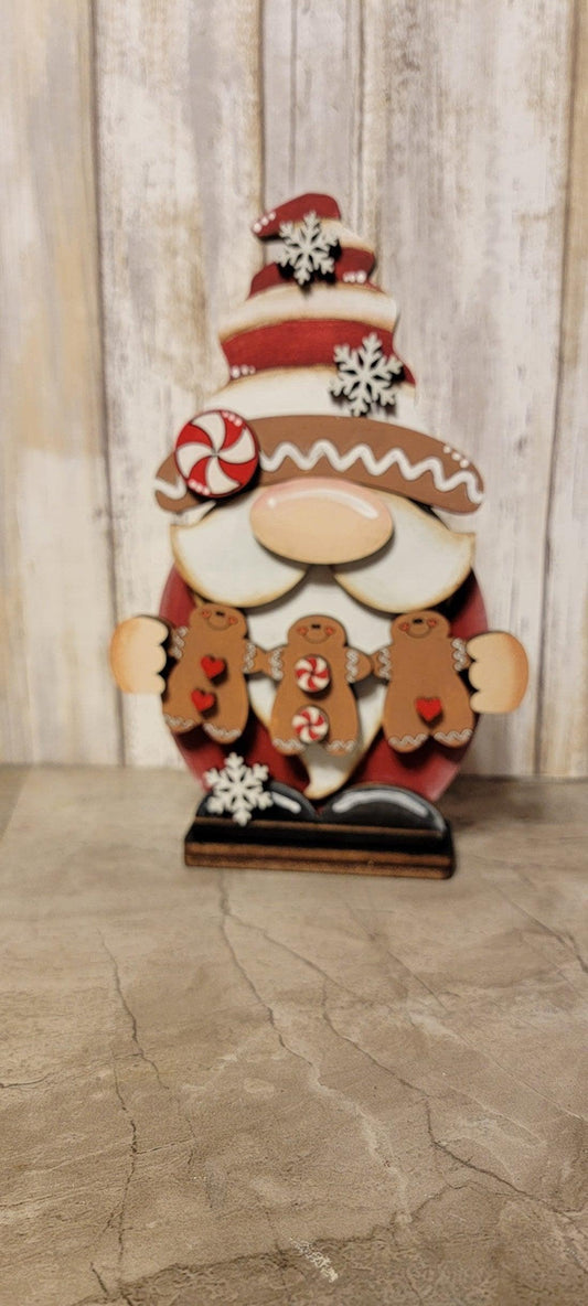 Gingerbread Gnome Shelf Sitter - RusticFarmhouseDecor