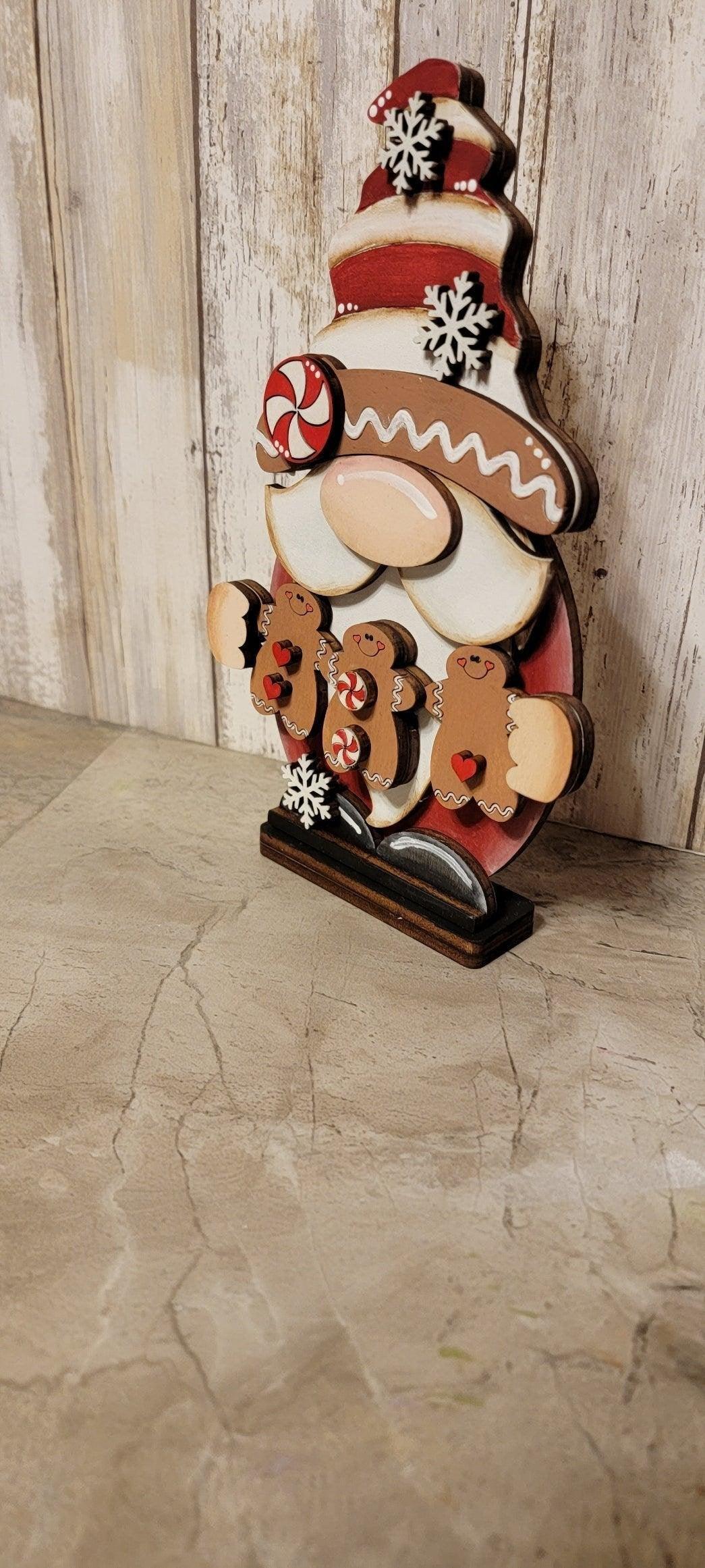 Gingerbread Gnome Shelf Sitter - RusticFarmhouseDecor