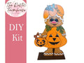 Gingerbread Porch Greeter in Halloween Costume, DIY Halloween Wood Blanks, DIY Halloween Porch Greeters - RusticFarmhouseDecor