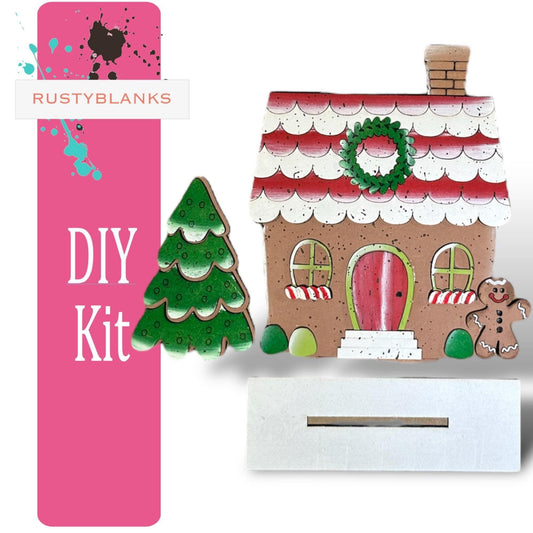 Gingerbread Standing Houses for Christmas Village - RusticFarmhouseDecor
