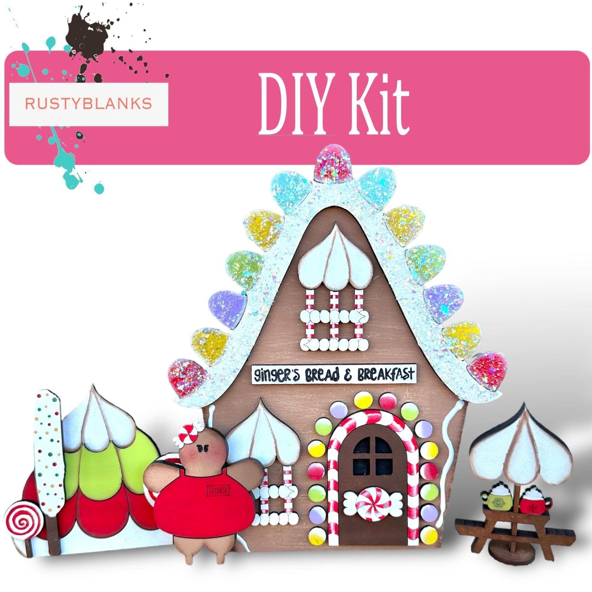 Gingers Bread and Breakfast for Christmas Village - RusticFarmhouseDecor