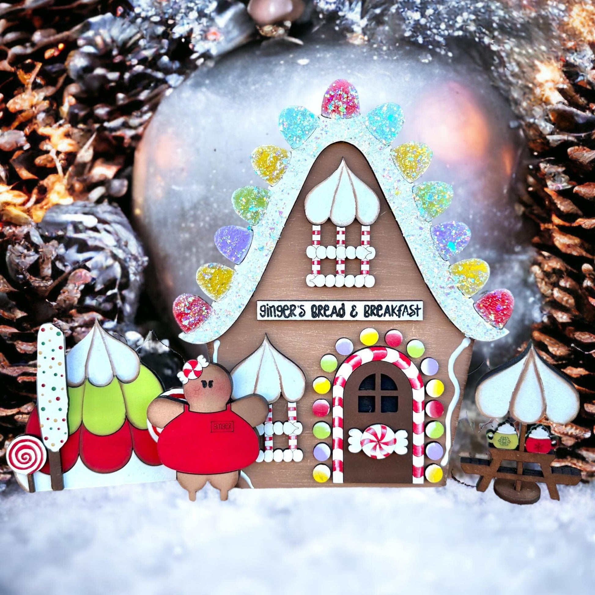 Gingers Bread and Breakfast for Christmas Village - RusticFarmhouseDecor