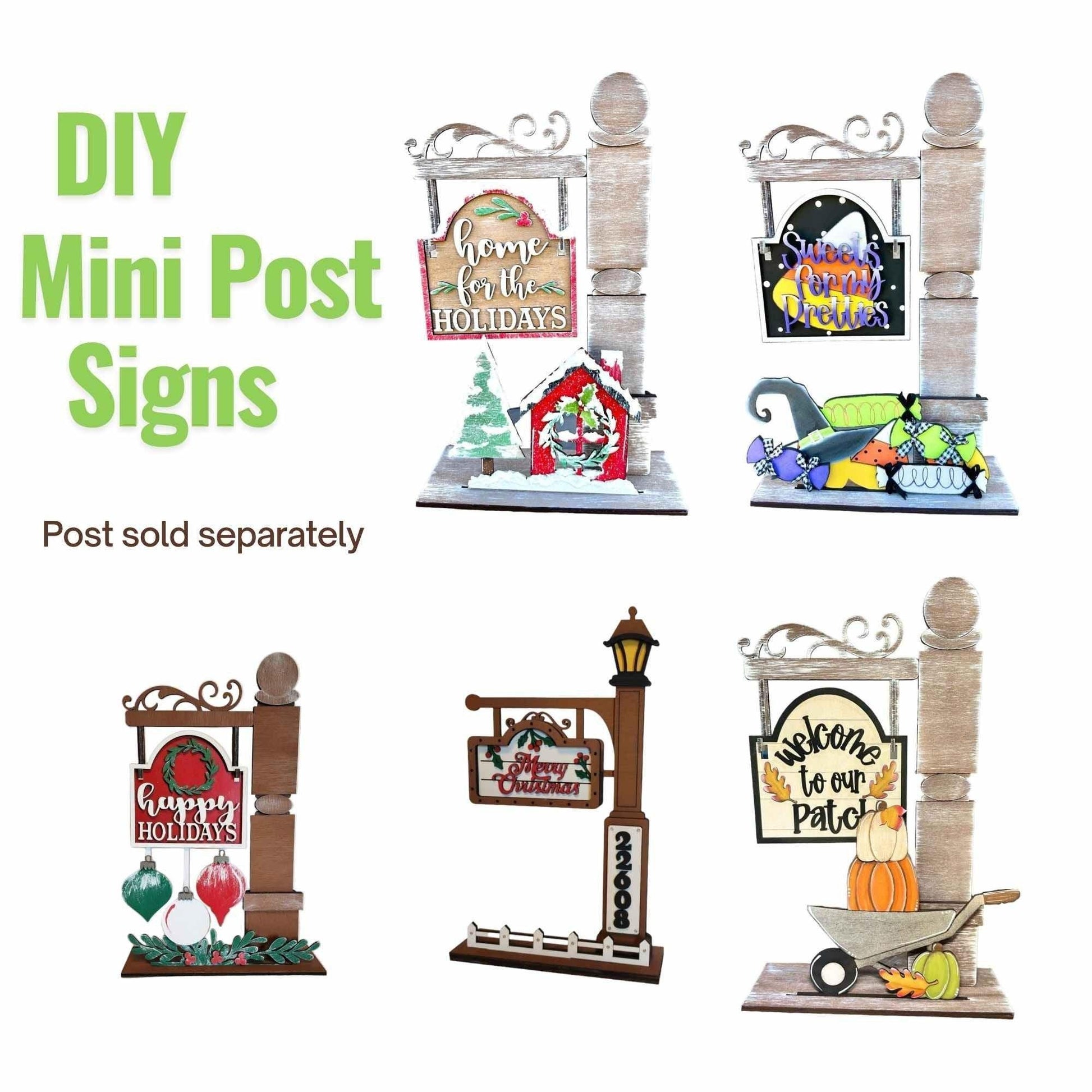 Give Thanks Sign and Turkey insert for our Mini Interchangeable Posts - RusticFarmhouseDecor