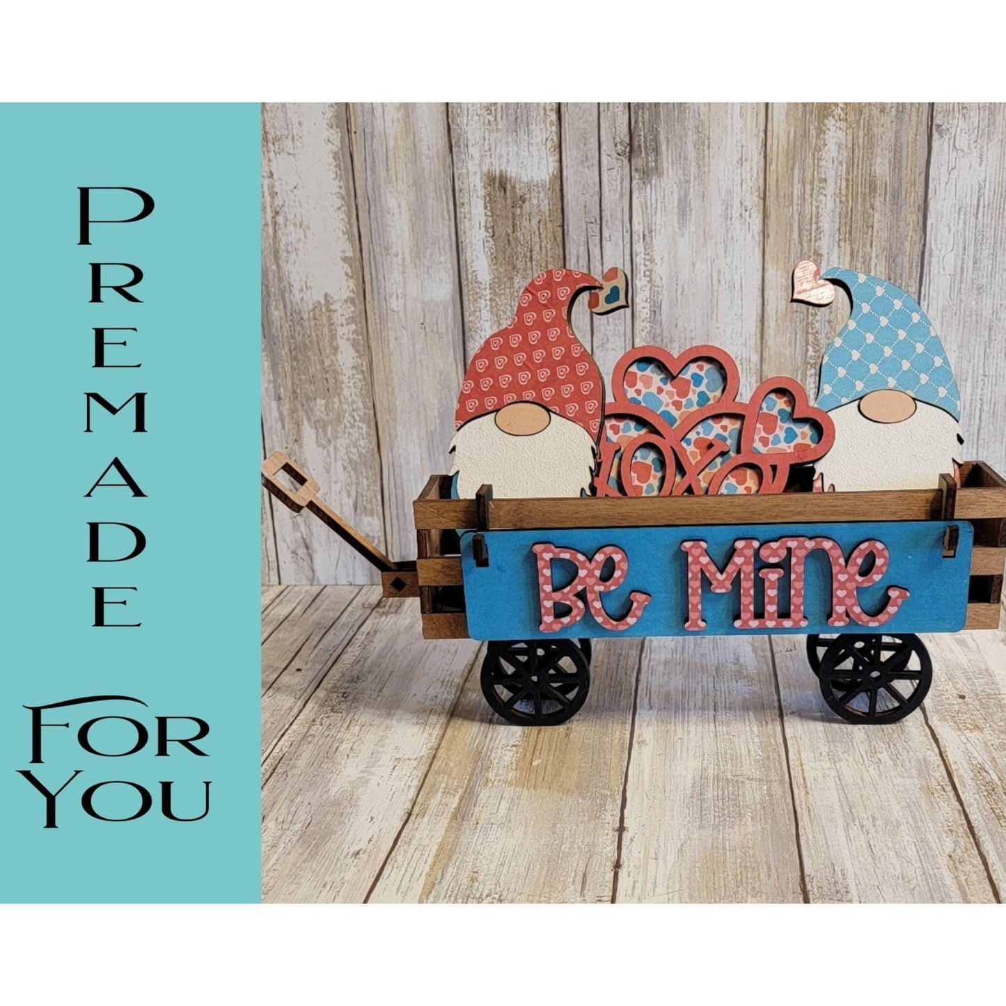 Gnome Be Mine Wagon Insert Set - RusticFarmhouseDecor