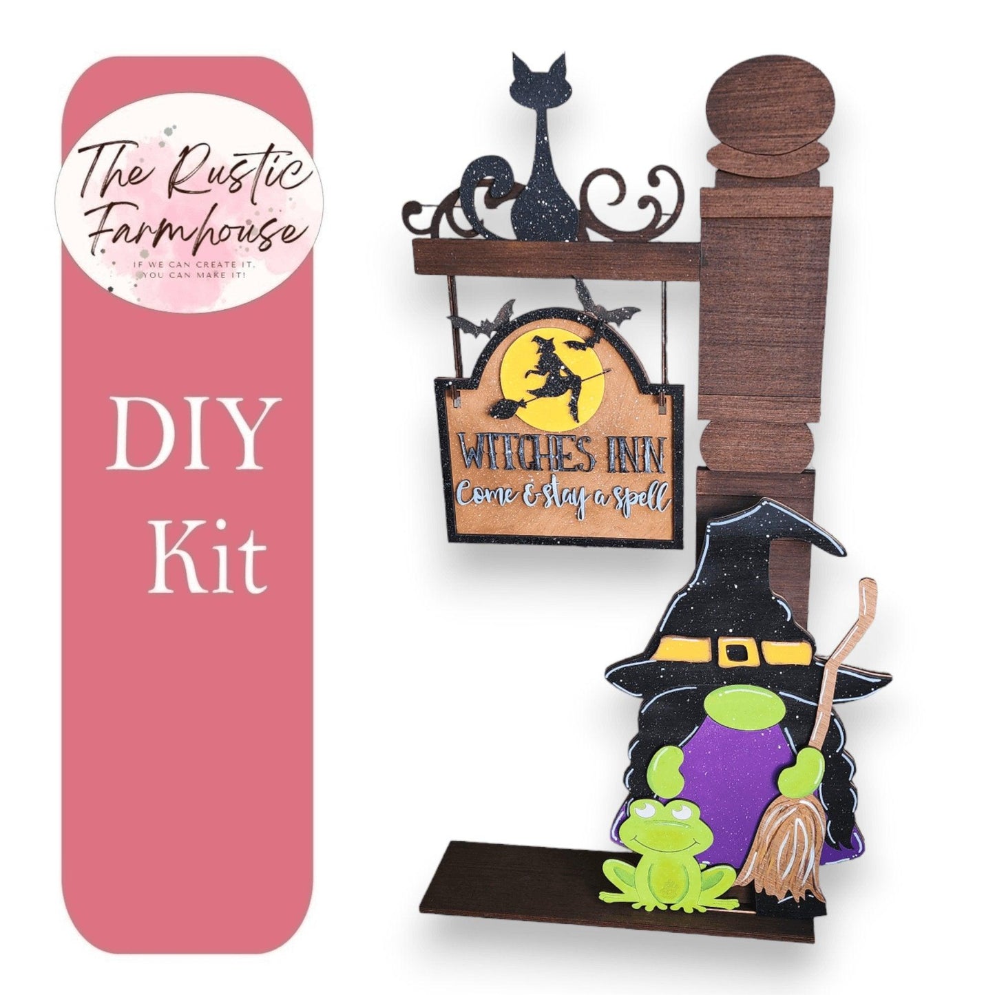 Gnome Witch for our Interchangeable Sign or Large Post - RusticFarmhouseDecor