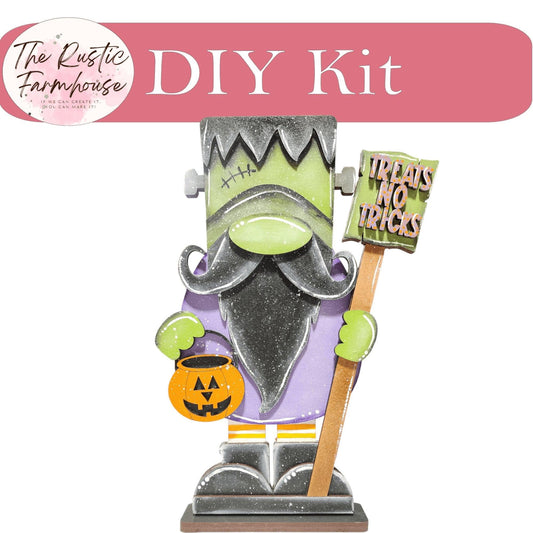 Green Frank Gnome Treats Not Tricks DIY KIt - RusticFarmhouseDecor