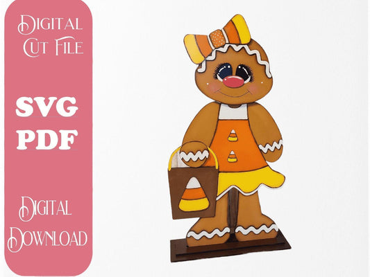 Halloween Candy Corn Gingerbread Porch Decor SVG File for Laser Cutters - RusticFarmhouseDecor