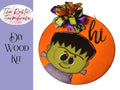 Halloween Frankenstein Hi Door Hanger for Trick or Treaters Diy Sign Wooden Blanks - RusticFarmhouseDecor