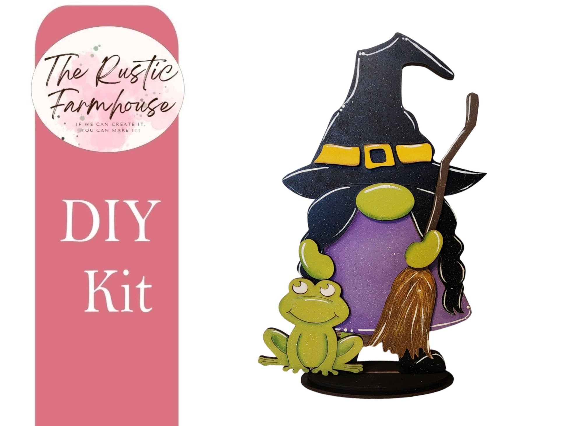 Halloween Gnome Shelf Sitters, DIY Gnome kit, Tiered Tray Decor, Two Sizes - RusticFarmhouseDecor