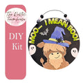 Halloween HIghland Cow Door Hanger DIY, Moo! I mean Boo!, Farmhouse Front Porch - RusticFarmhouseDecor
