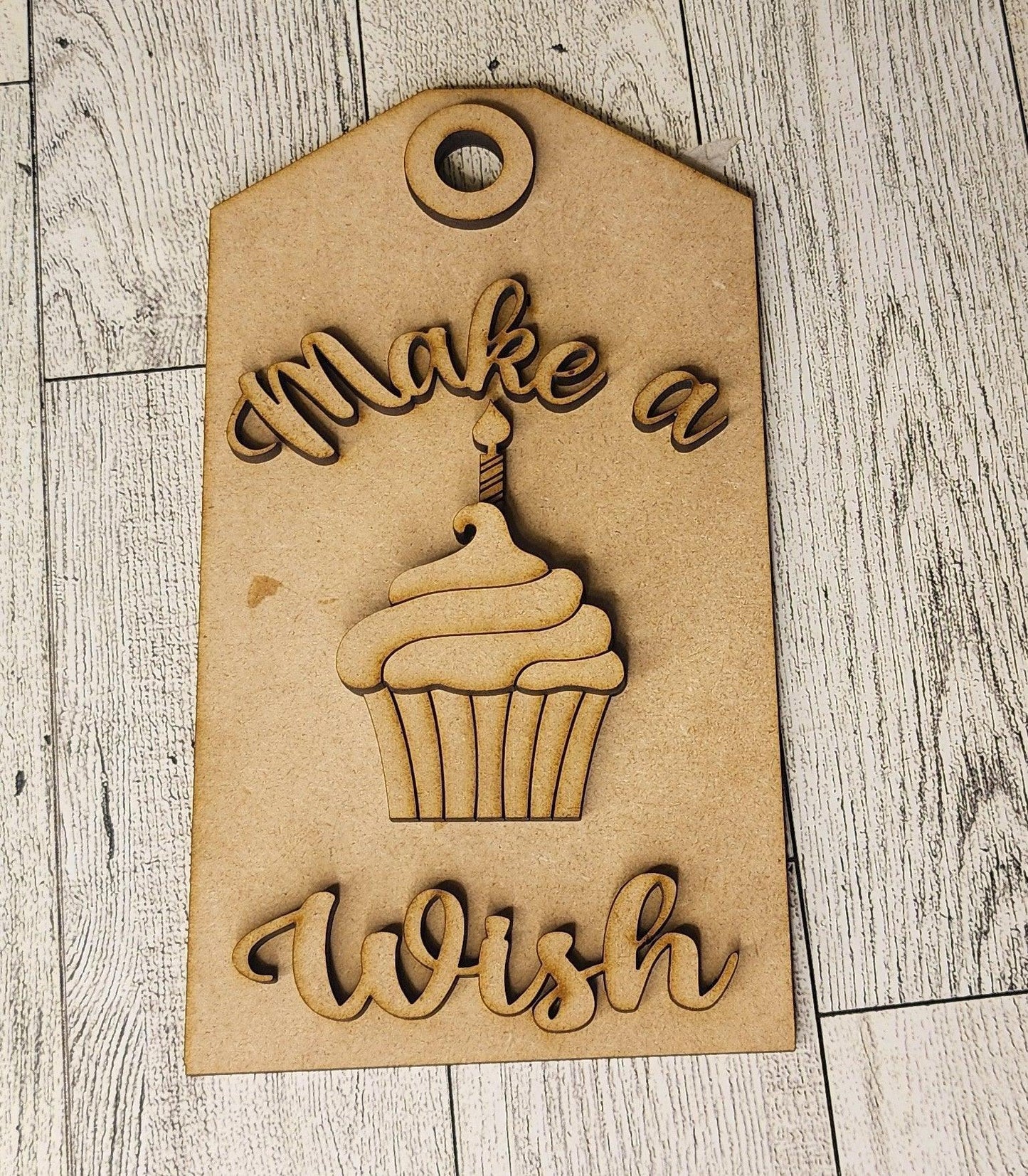 Happy Birthday Tier Tray, Make A Wish Tier Tray, DIY Birthday Craft Kit, Birthday Display, Birthday Centerpiece - RusticFarmhouseDecor