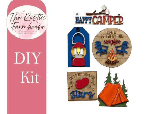 Happy Camper Interchangeable Inserts for our Window or House DIY Kit - RusticFarmhouseDecor