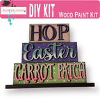 Happy Easter Bunny Tiered Tray Set , DIY Tiered Tray, Shelf Sitter - RusticFarmhouseDecor