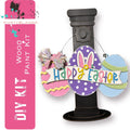 Happy Easter Door Hanger, Unfinished DIY Wood Kit, Blanks to Decorate Home Decor - RusticFarmhouseDecor